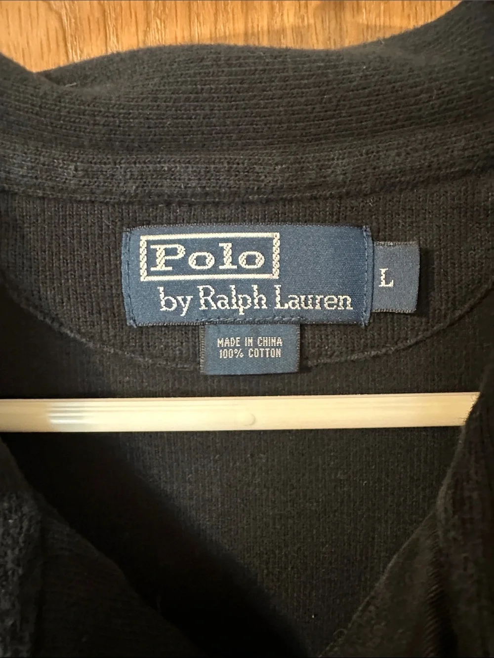 Polo by Ralph Lauren Black Long-Sleeve Polo with Red Pony